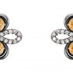 Platinum Natural Citrine & 1/4 CTW Natural Diamond Earrings - 86367