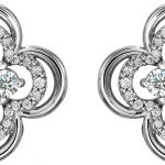 Platinum 5/8 CTW Natural Diamond Clover Earrings - 86370