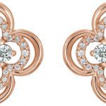 14K Rose 5/8 CTW Natural Diamond Clover Earrings - 86370