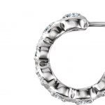 Sterling Silver 7/8 CTW Natural Diamond Hoop Earrings - 86493