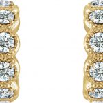 14K Yellow 7/8 CTW Natural Diamond Hoop Earrings - 86493