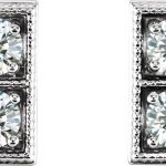 Platinum 1/3 CTW Natural Diamond Two-Stone Earrings - 86538