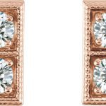 14K Rose 1/3 CTW Natural Diamond Two-Stone Earrings - 86538