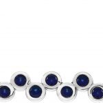 Platinum Lab-Grown Blue Sapphire Bezel-Set Bar 16-18" Necklace - 86525