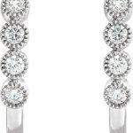 14K White 1/4 CTW Natural Diamond J-Hoop Earrings - 653413