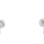 Platinum Natural White Sapphire & 1/8 CTW Natural Diamond Earrings - 86777