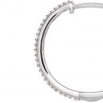 14K White 1/4 CTW Natural Diamond Geometric Hoop Earrings - 653410