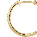 14K Yellow 1/3 CTW Natural Diamond Geometric Hoop Earrings - 653409