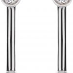 Platinum 1/5 CTW Natural Diamond Bezel-Set Bar Earrings - 87007