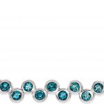 Platinum Natural Aquamarine Bezel-Set Bar 16-18" Necklace - 86525