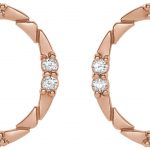 14K Rose 1/5 CTW Natural Diamond Geometric Earrings - 87018