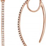 14K Rose 1/2 CTW Natural Diamond Hoop Earrings - 653408