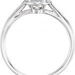 14K White 7x5 mm Natural White Topaz & .03 CTW Natural Diamond Ring - 71634