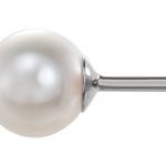 14K White Cultured White Freshwater Pearl Earrings - 3515