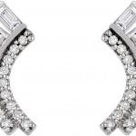 Platinum 1/3 CTW Natural Diamond Fan Earrings - 87071