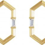 14K Yellow 1/3 CTW Natural Diamond Geometric Earrings - 87075