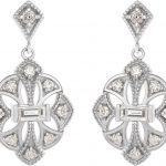 Sterling Silver 3/8 CTW Natural Diamond Vintage-Inspired Earrings - 87055