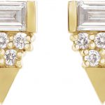 14K Yellow 1/4 CTW Natural Diamond Geometric Earrings - 87063