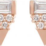 14K Rose 1/4 CTW Natural Diamond Geometric Earrings - 87063