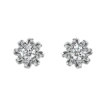 14K White 1 CTW Natural Diamond Halo-Style Earrings - 87092