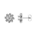 Platinum 1 CTW Natural Diamond Halo-Style Earrings - 87092