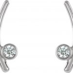 Platinum 1/5 CTW Natural Diamond Ear Climbers - 86861