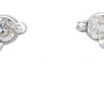 Platinum Natural Yellow Sapphire, Natural Pink Sapphire, & 1/8 CTW Natural Diamond Earrings - 87140