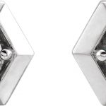 Sterling Silver 1/2 CTW Natural Diamond Geometric Earrings - 87127