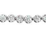 14K White 7/8 CTW Natural Diamond Line 7" Bracelet - 652829