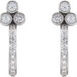 Platinum 1/2 CTW Natural Diamond Hoop Earrings - 86806