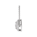 Platinum 1/2 CT Natural Diamond Geometric 16-18" Necklace - 87125