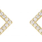 14K Yellow Natural Pink Tourmaline & 1/3 CTW Natural Diamond Earrings - 86889