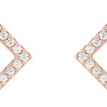 14K Rose Natural Pink Tourmaline & 1/3 CTW Natural Diamond Earrings - 86889