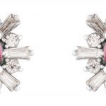 14K White Natural Pink Tourmaline & 3/4 CTW Natural Diamond Earrings - 86982