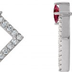 Platinum Natural Ruby & 1/3 CTW Natural Diamond Earrings - 86889