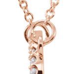 14K Rose 1/8 CTW Natural Diamond 16" Necklace - 85867