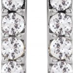 Sterling Silver 1/2 CTW Natural Diamond Bar Earrings - 86951