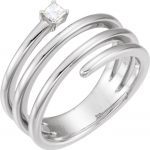 Platinum 1/10 CTW Natural Diamond Freeform Ring - 123137