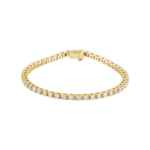 14K Yellow 3 3/8 CTW Natural Diamond Line 7" Bracelet - 60870