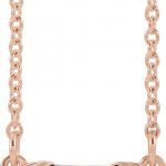 14K Rose 1/2 CTW Natural Diamond Bar 16" Necklace - 86750