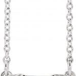 Platinum 1/2 CTW Natural Diamond Bar 16" Necklace - 86750