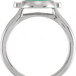 Platinum Natural Green Chrysoprase & 1/8 CTW Natural Diamond Ring - 72052