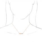 14K Rose 1/5 CTW Natural Diamond Bar 16-18" Necklace - 86773