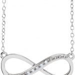 14K White .025 CTW Natural Diamond 16-18" Necklace - 651091