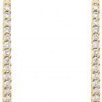 14K Yellow 1 CTW Natural Diamond Inside-Outside Hoop Earrings - 61226