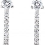 Platinum 1/3 CTW Natural Diamond J-Hoop Earrings - 86686