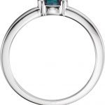 14K White Lab-Grown Alexandrite Family Stackable Ring - 71355