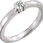 14K White 1/5 CTW Natural Diamond Family Stackable Ring - 71356