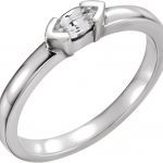 14K White 1/4 CTW Natural Diamond Family Stackable Ring - 71354