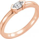 14K Rose 1/4 CTW Natural Diamond Family Stackable Ring - 71354